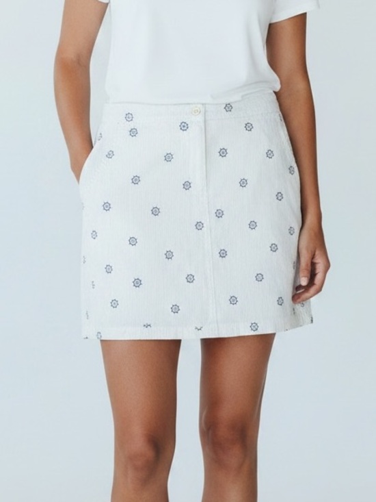 Karen Scott Pants - Karen Scott Nautical stripped Print Skort, Coastal Old Money Country Club Skirt